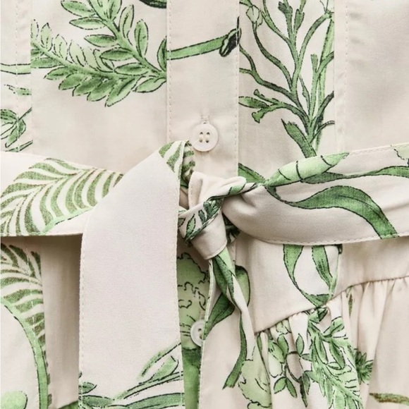 Zara belted green floral maxi dress - Picture 3 of 6